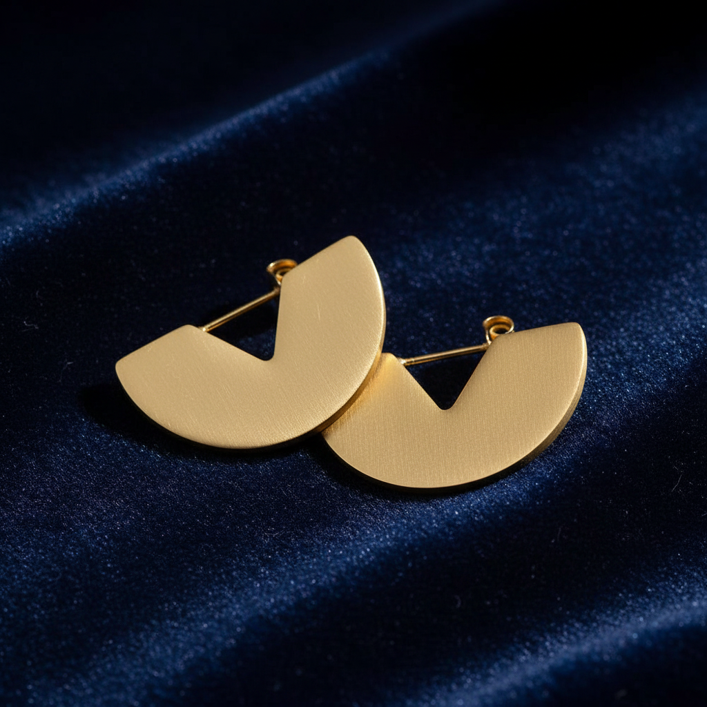 Audrey Earrings navy velvet