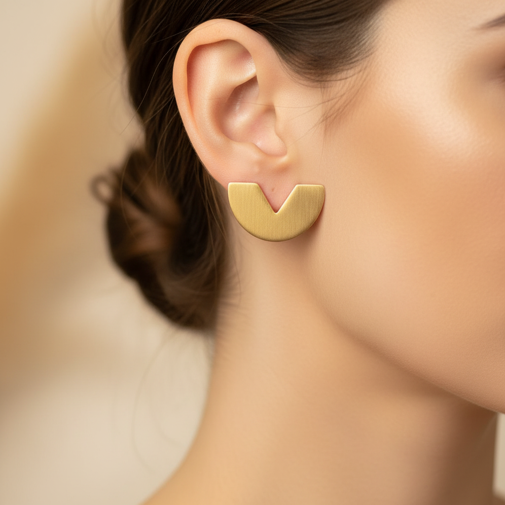 Audrey Earrings on ear