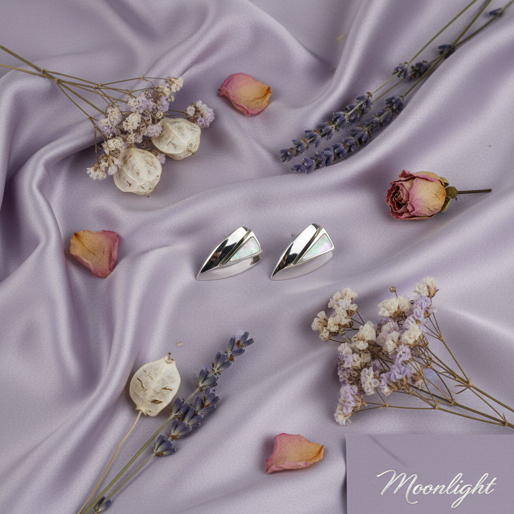 Chevron Silver lavender floral