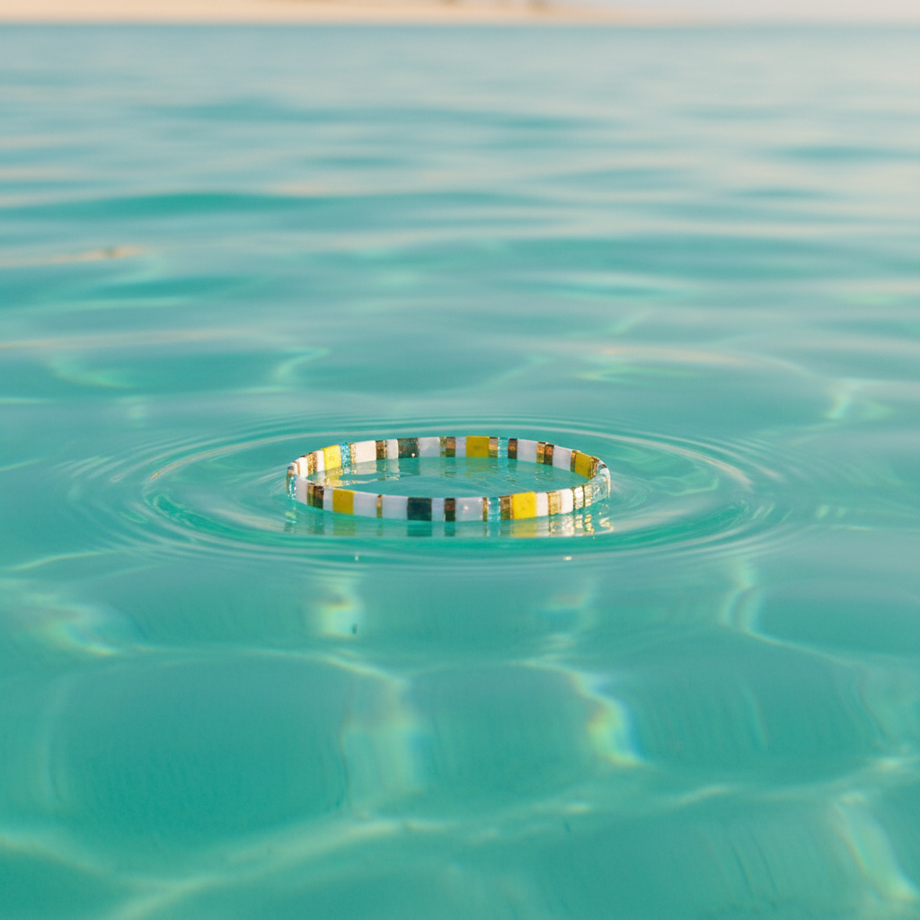 Sunbeam Spell Bracelet on turquoise water